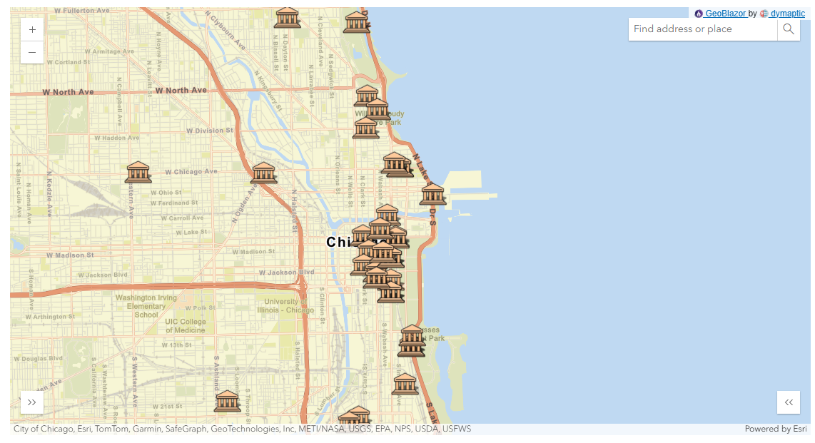 Museum Map of Chicago